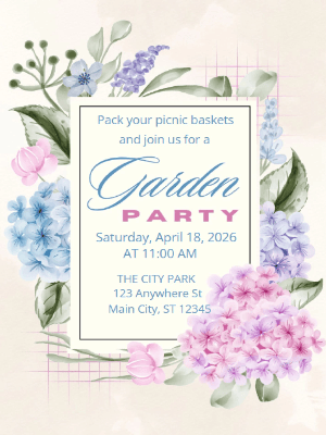 Spring Floral Picnic Garden Party