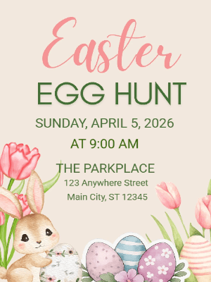 Easter Egg Hunt Invitation  Easter Invitation Spring Easter Party Invitation