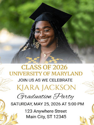 Elegant Graduate Party with Photo Graduation Photo Party