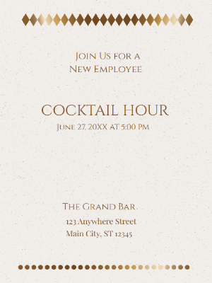 Networking Gold Foil Cocktail Event Invitation