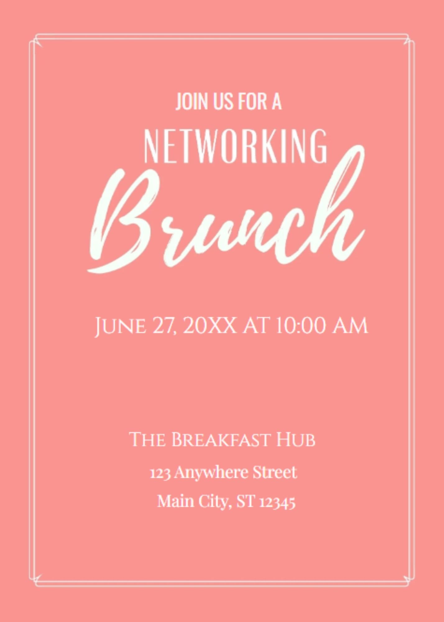 Networking Brunch Event Invitation
