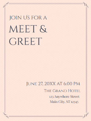 Meet & Greet Business Invitation