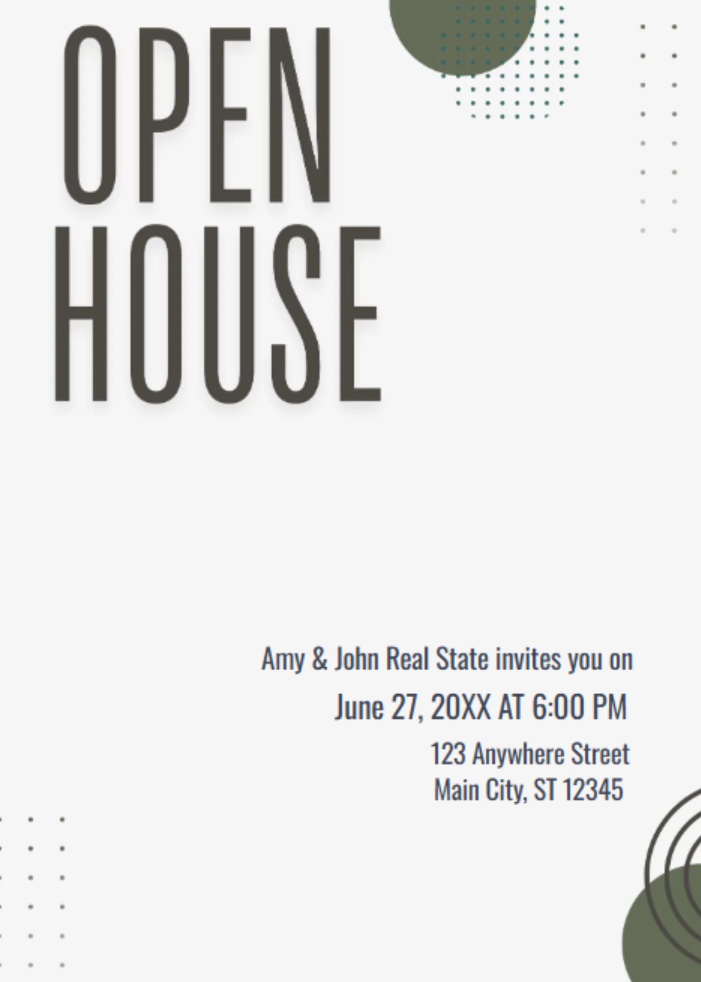 Open House Party Invitation