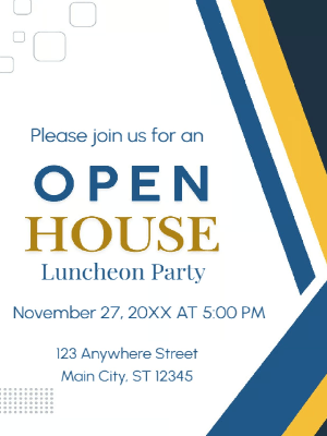 Open House Lunch Party Invitation