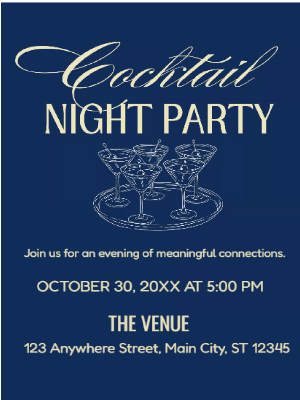 Cocktail Night Party Invitation