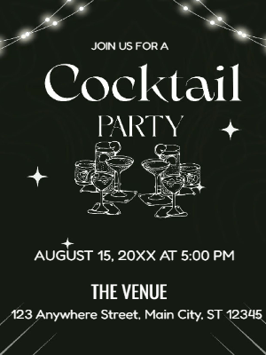 Cocktail Night Party Invitation