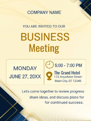 Business Meeting Party Invitation