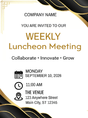Business Meeting Luncheon Party Invitation