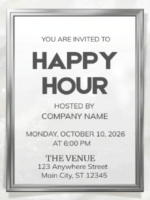 Modern Company Happy Hour Party Invitation