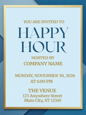 Modern Company Happy Hour Party Invitation