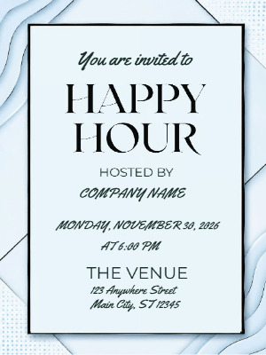 Modern Company Happy Hour Party Invitation