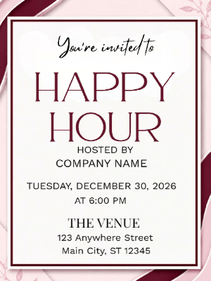 Modern Company Happy Hour Party Invitation