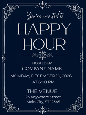 Modern Company Happy Hour Party Invitation