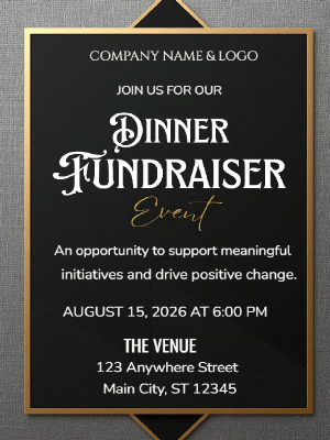 Corporate Fundraising Invitation Dinner Fundraising Invitation Business Party Invitation Company Event Party Invitation