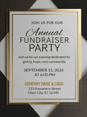 Corporate Fundraising Invitation Dinner Fundraising Invitation Business Party Invitation Company Event Party Invitation