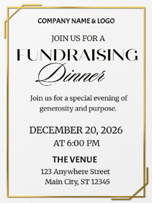 Corporate Fundraising Invitation Fundraising Invitation Business Party Invitation Company Event Party Invitation