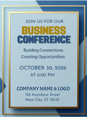 Conference Invitation Company Conference Invitation Business Party Invitation Company Event Party Invitation