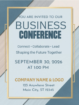Conference Invitation Company Conference Invitation Business Party Invitation Company Event Party Invitation