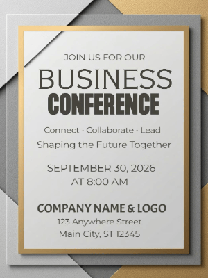 Conference Invitation Company Conference Invitation Business Party Invitation Company Event Party Invitation