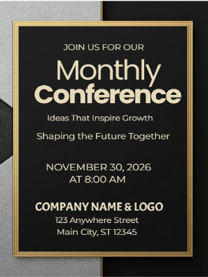 Conference Invitation Company Conference Invitation Business Party Invitation Company Event Party Invitation