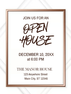 Modern Open House Real State Party Invitation