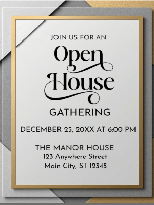 Elegant Open House Real State Party Invitation