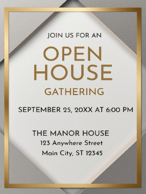 Elegant Open House Real State Party Invitation