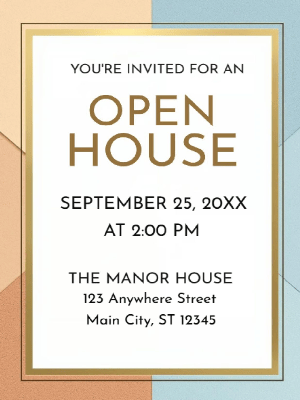 Elegant Open House Real State Party Invitation