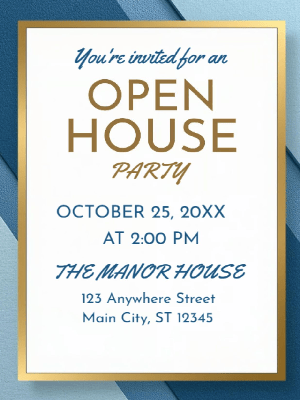 Elegant Open House Real State Party Invitation