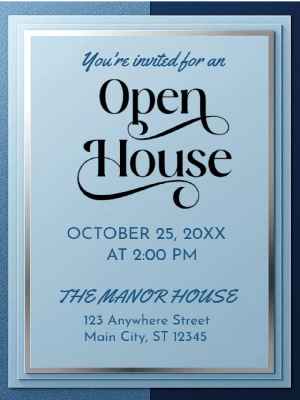 Elegant Open House Real State Party Invitation