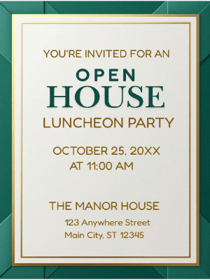 Elegant Open House Real State Party Invitation