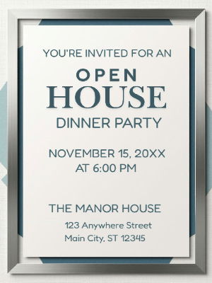 Elegant Open House Real State Party Invitation