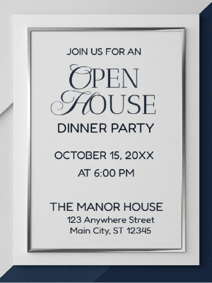 Elegant Open House Real State Party Invitation