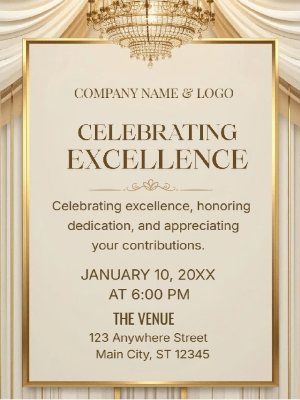 Elegant Appreciation Corporate Party Invitation