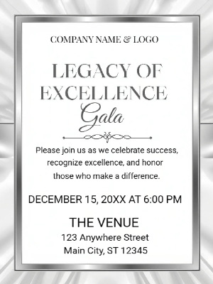 Elegant Appreciation Corporate  Gala Party Invitation