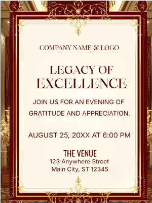 Elegant Appreciation Corporate Party Invitation