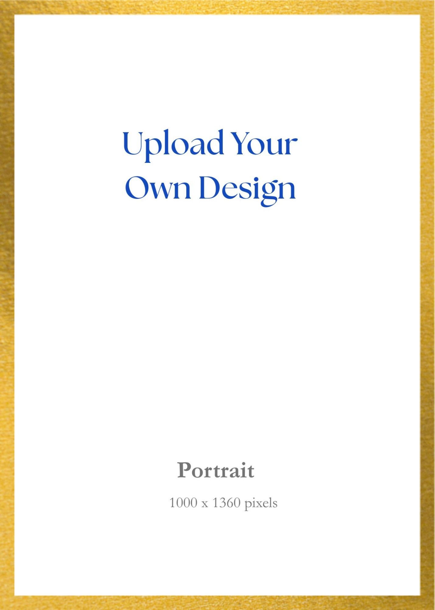 Upload Your Own Design Gold Foil Invitation