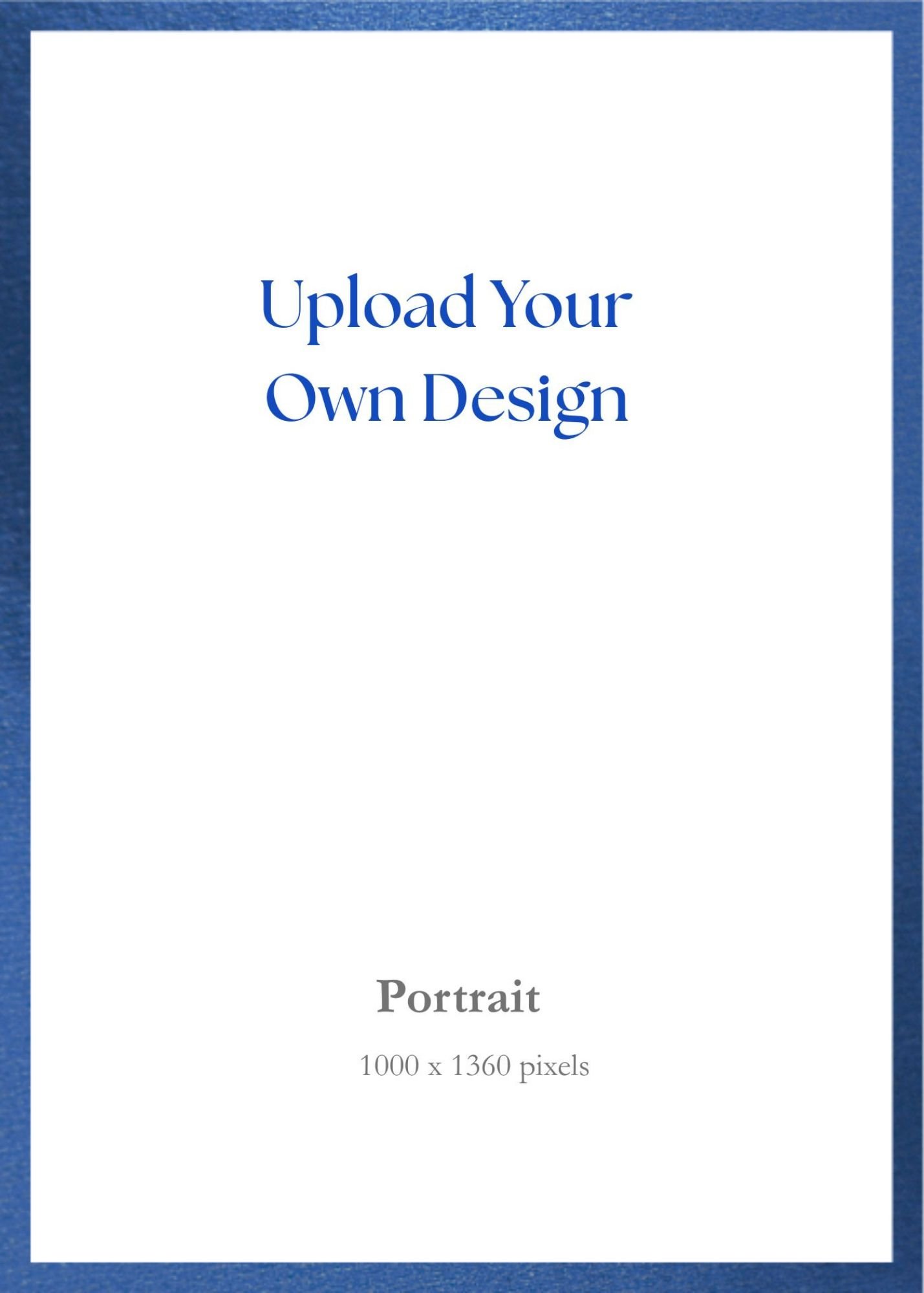 Upload Your Own Design Blue Foil Invitation