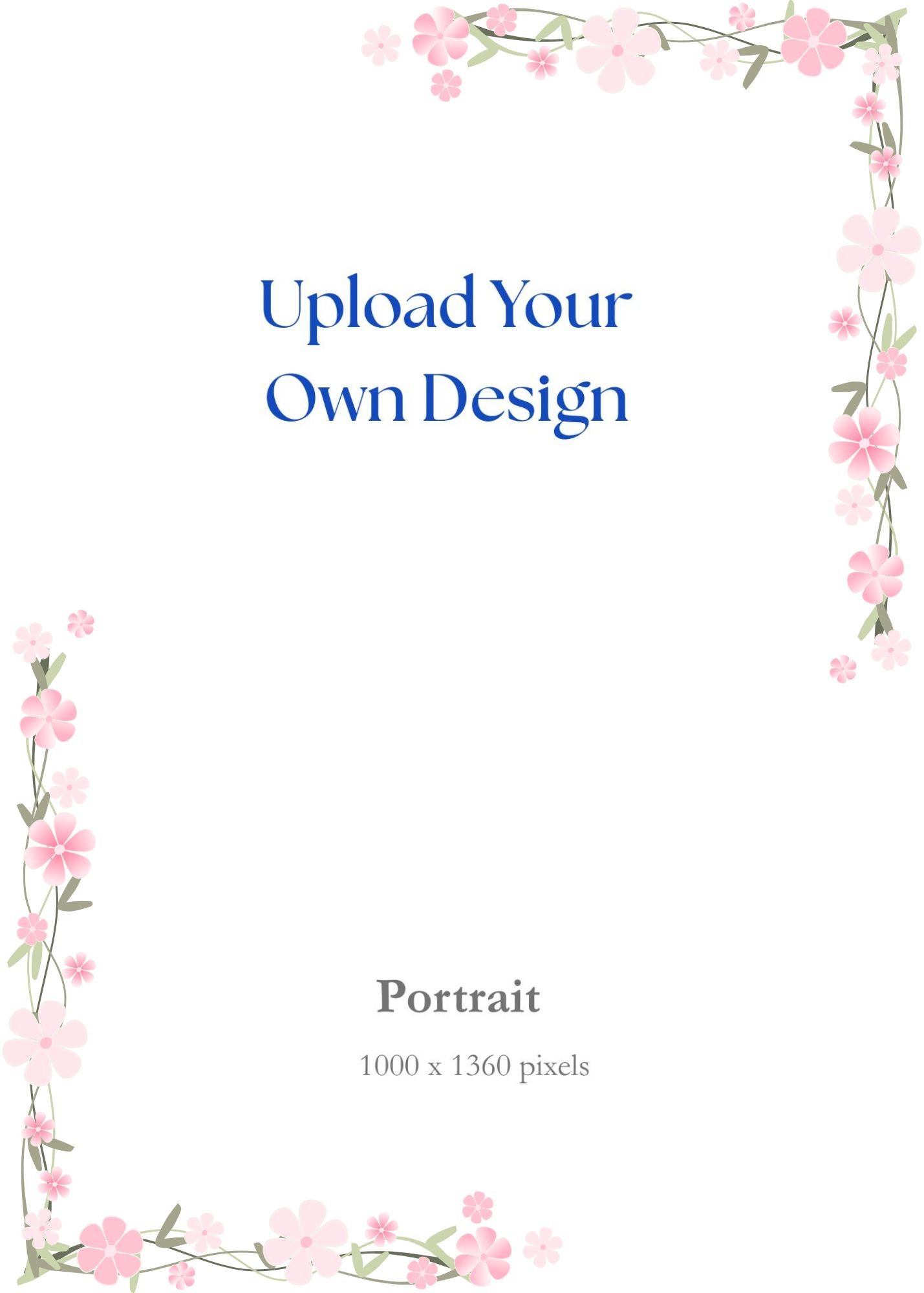 Upload Your Own Design Floral Border Invitation