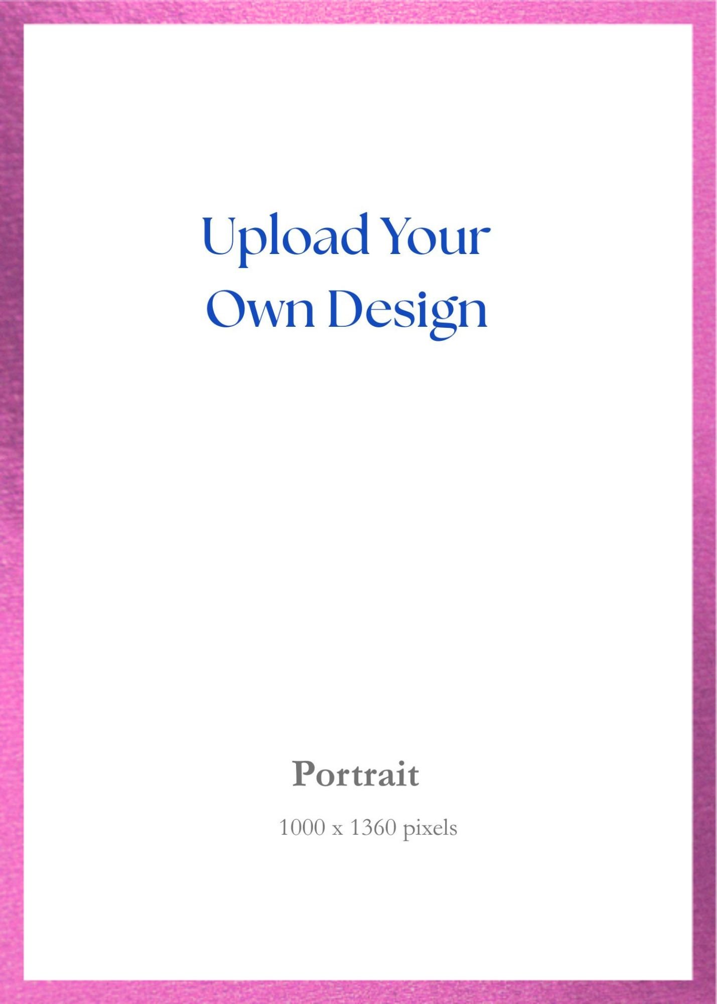 Upload Your Own Design Pink Foil Border  Invitation