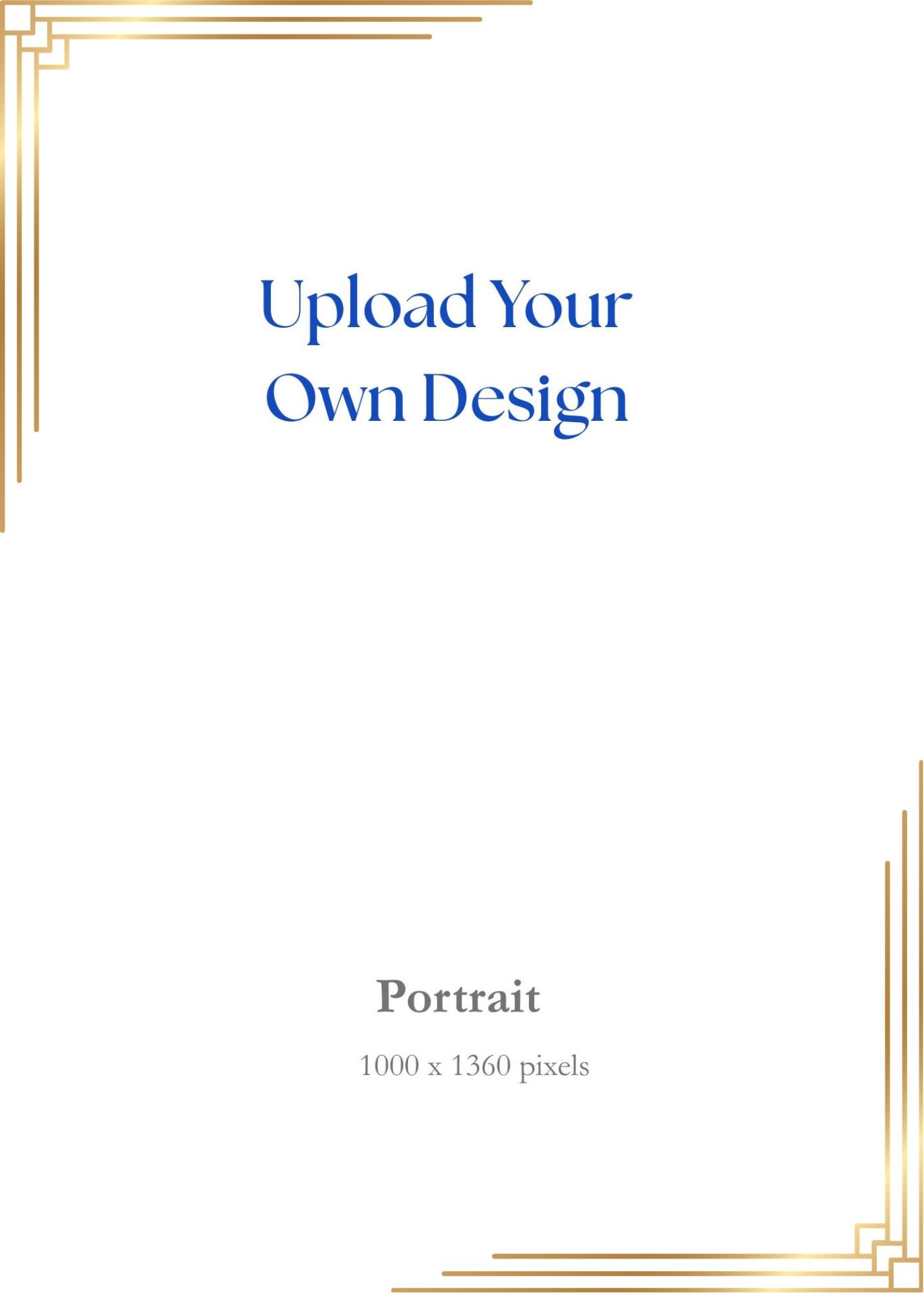 Upload Your Own Design Gold Foil Side Border Invitation