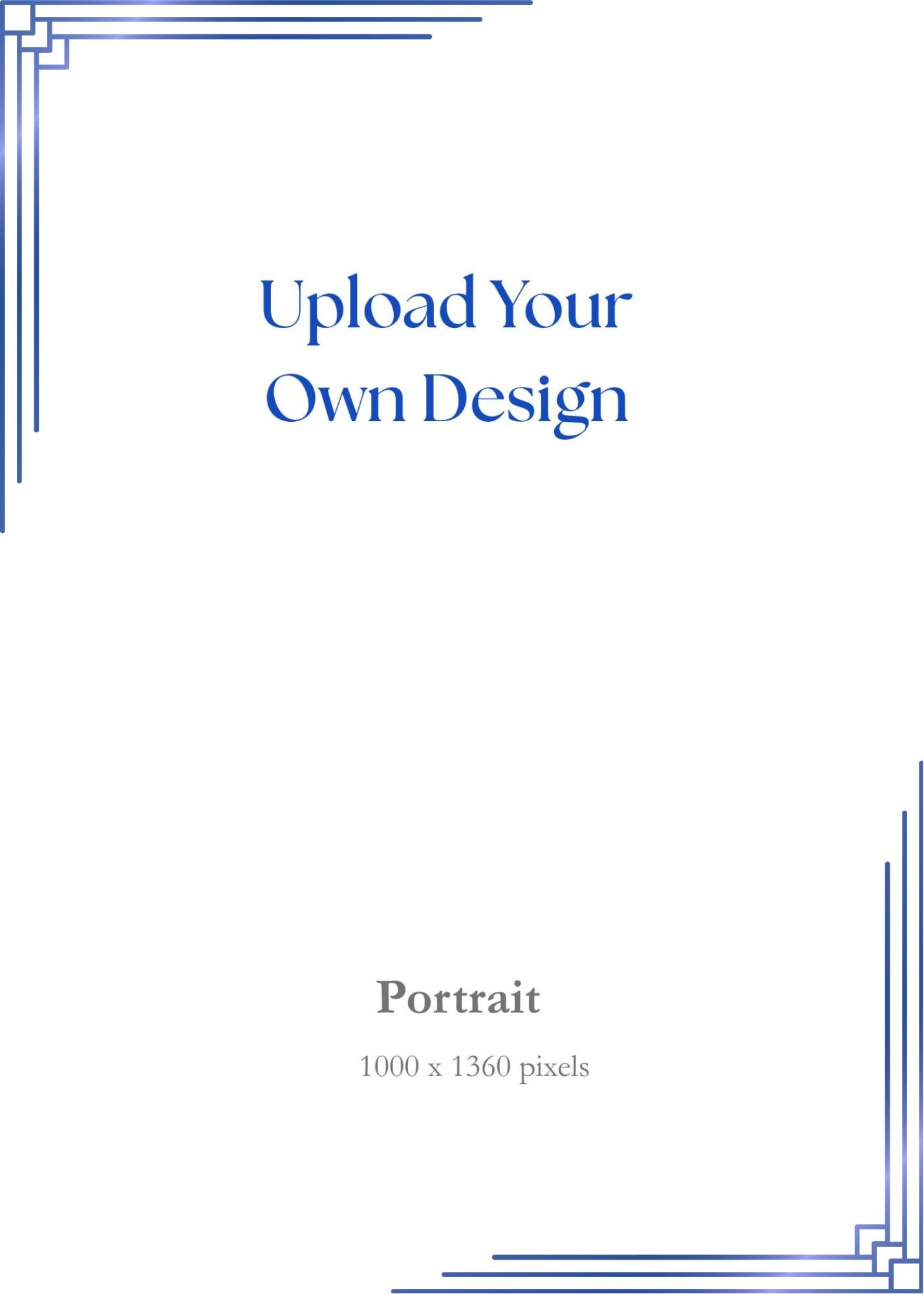 Upload Your Own Design Blue Foil Side Border Invitation