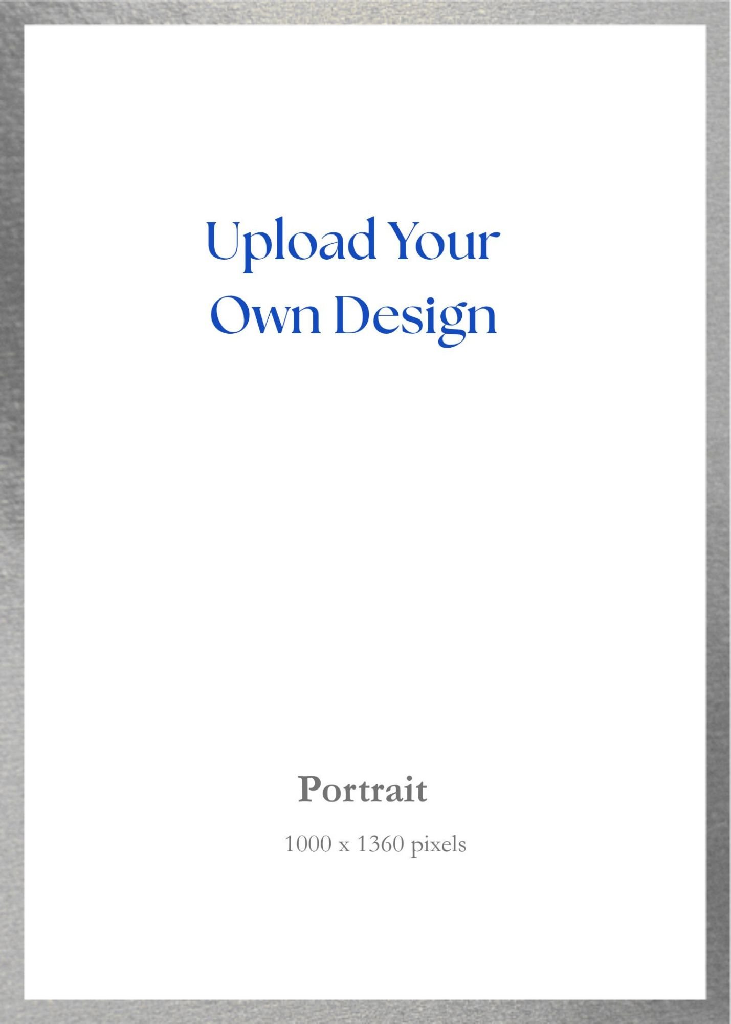 Upload Your Own Design Silver Foil Border Invitation