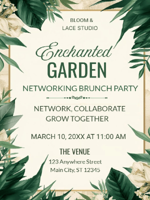 Networking Brunch Party Invitation