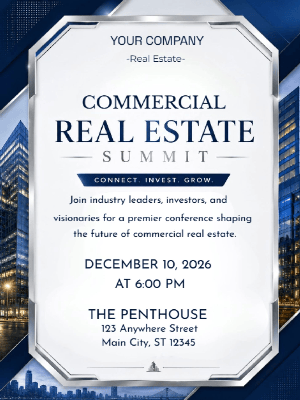 Elegant Conference Real Estate Party Invitation