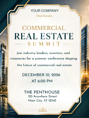 Elegant Conference Real Estate Party Invitation