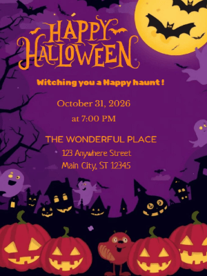Halloween Invitation customizable template