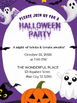 Halloween Invitation customizable template