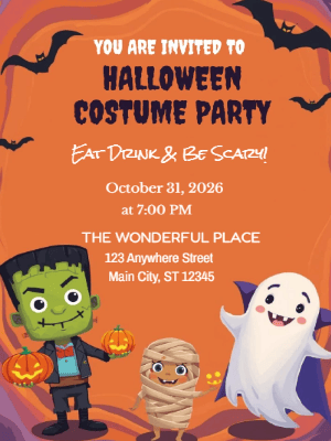 Halloween Invitation customizable template