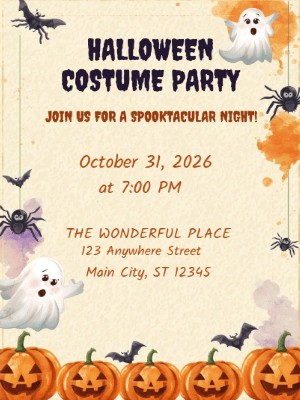Halloween Invitation customizable template